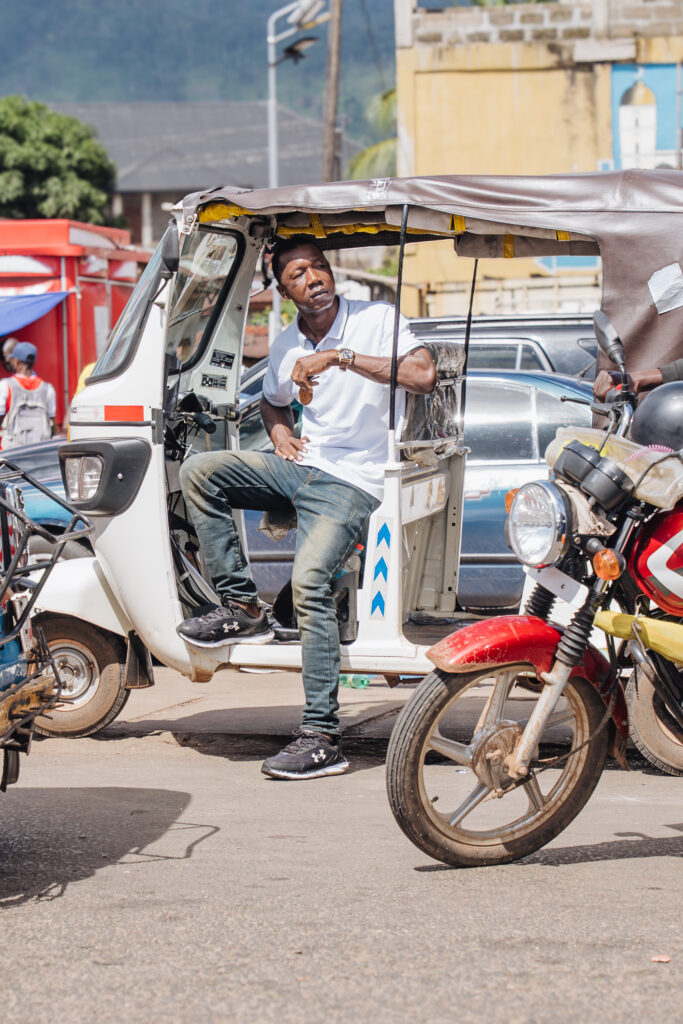 mohamed, the first patient of the slh driving keke tricycle before surgery
