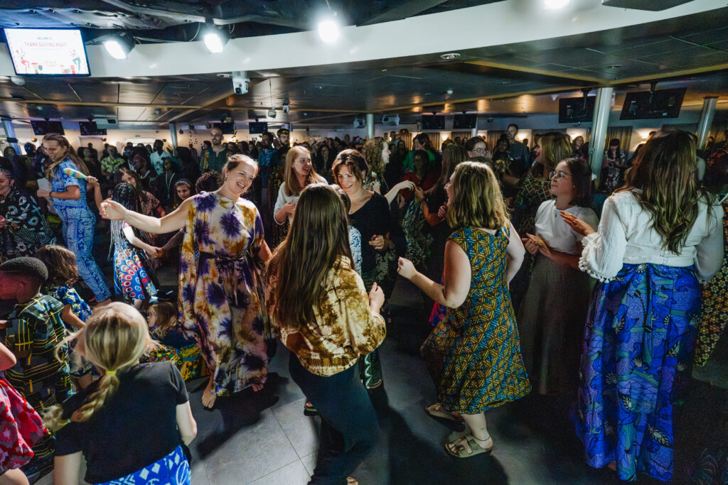 african praise night onboard the global mercy in freetown sierra leone.
