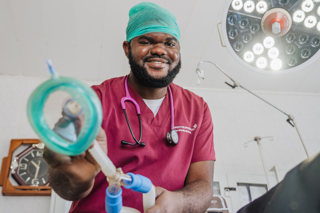 mohamed bangura nurse anesthesia student at koidu government hospital.