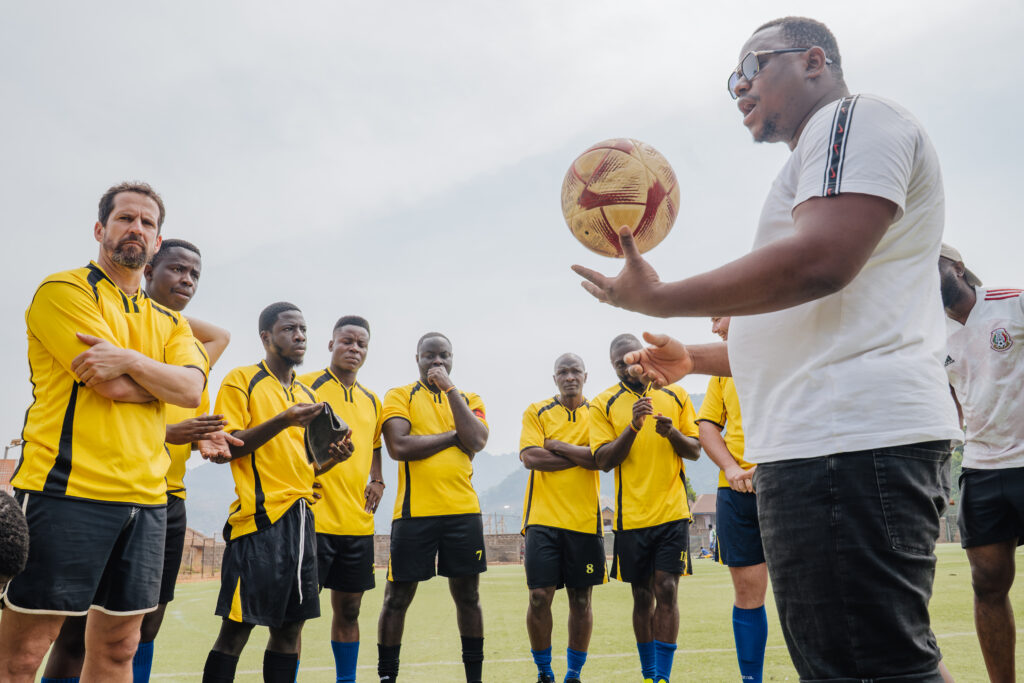 crew prepare for the glm crew vs. kings of kings football/soccer game