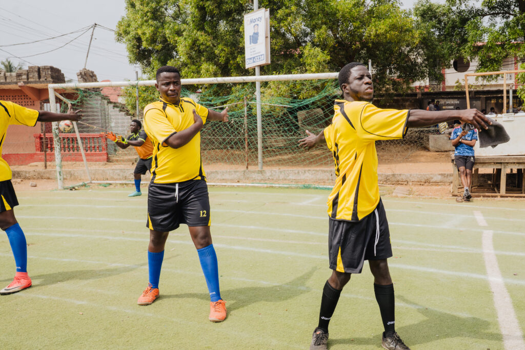 crew prepare for the glm crew vs. kings of kings football/soccer game