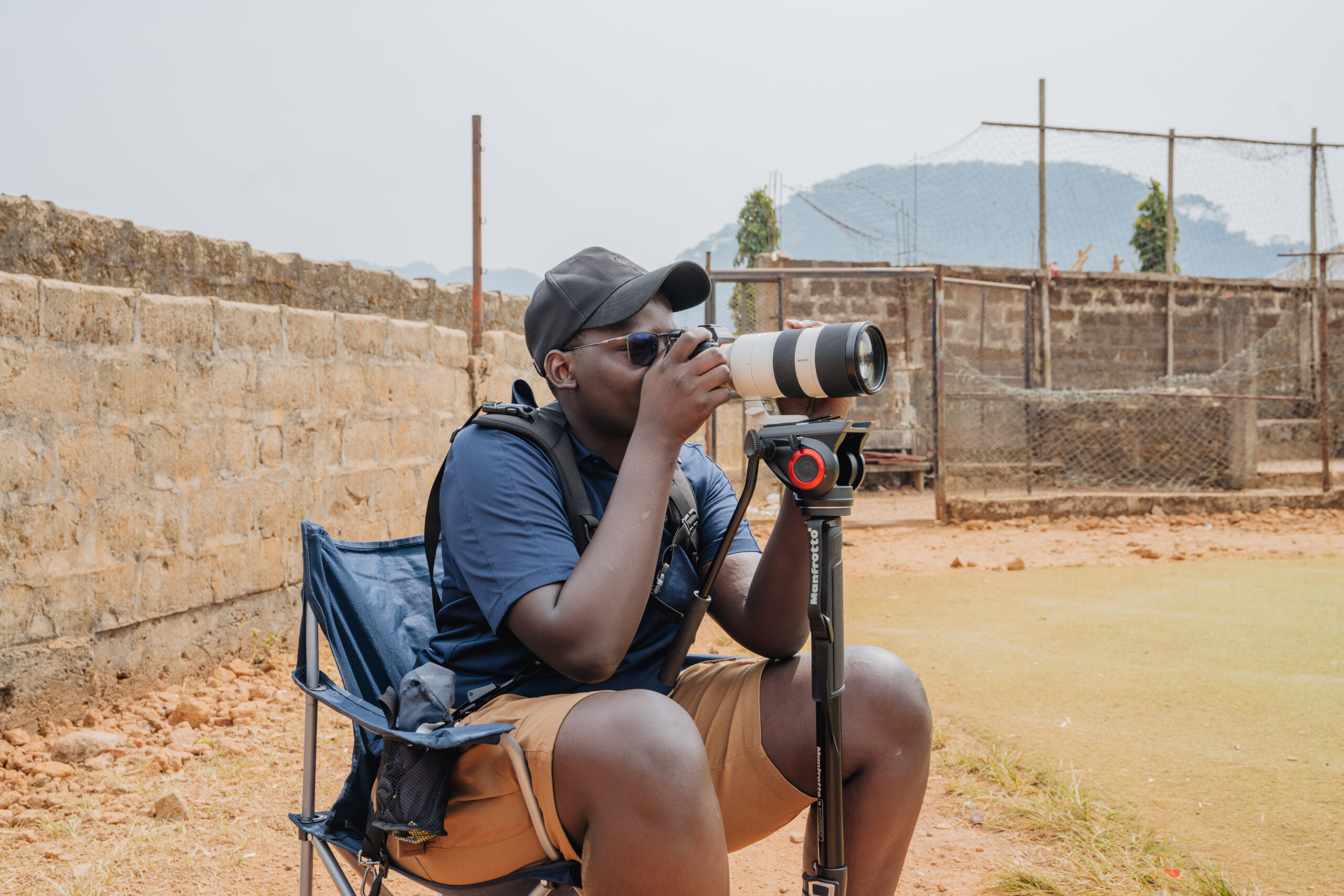 Romeo photographing in the field