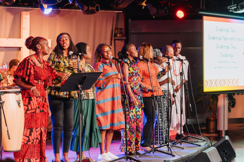 african praise night in the international lounge.